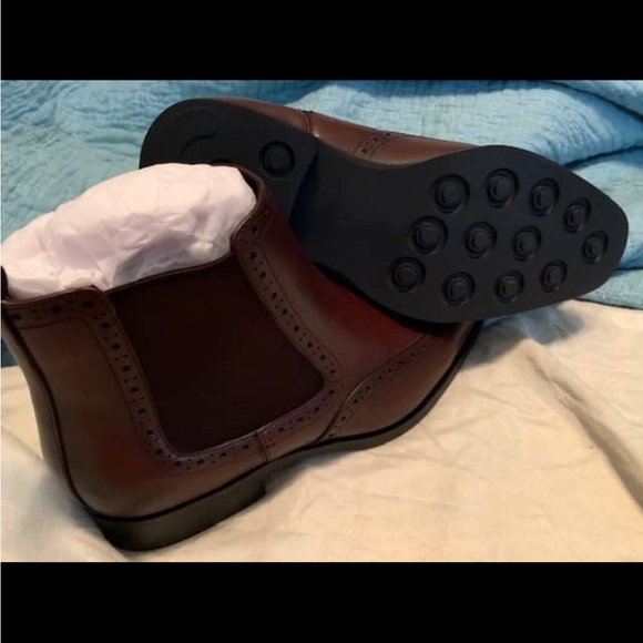 BRAND NEW MENS STYLISH BROWN FALL CHELSEA BOOTS NWT - Picture 6 of 10